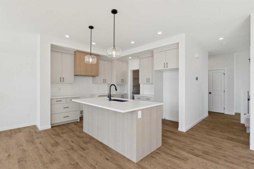 93 Bartlett Way Se, Calgary, AB - Indoor Photo Showing Kitchen With Upgraded Kitchen