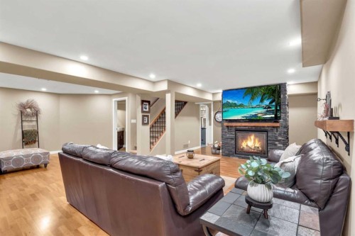 3520 44A Avenue, Red Deer, AB - Indoor With Fireplace