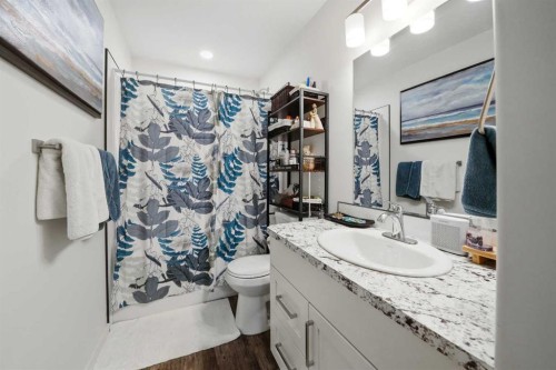 74 Ranchers Close, Lacombe, AB - Indoor Photo Showing Bathroom