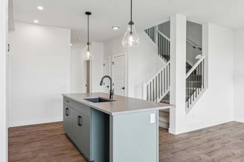 206 Sora Way Se, Calgary, AB - Indoor Photo Showing Kitchen With Upgraded Kitchen