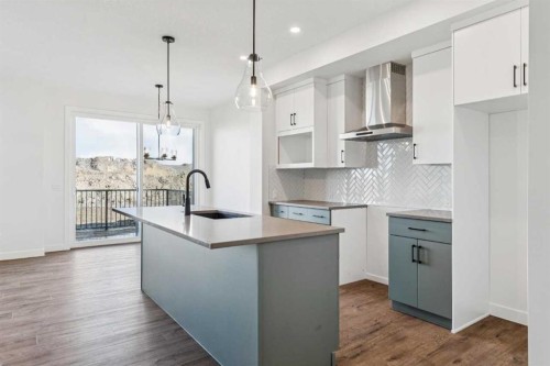 206 Sora Way Se, Calgary, AB - Indoor Photo Showing Kitchen With Upgraded Kitchen