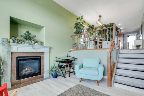 284 Vanson Close, Red Deer, AB - Indoor Photo Showing Living Room With Fireplace