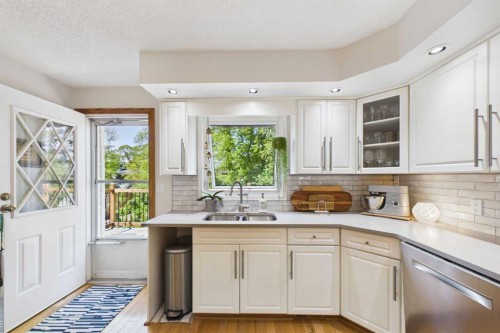 3740 43A Avenue, Red Deer, AB - Indoor Photo Showing Kitchen With Double Sink