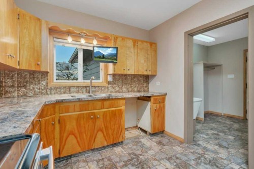374079 Range Road 4-2, Rural Clearwater County, AB - Indoor Photo Showing Kitchen With Double Sink