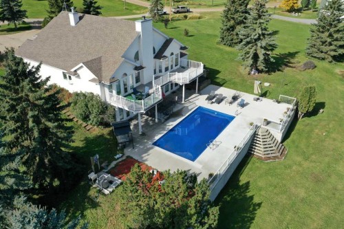 205-1 Ave Avenue West, Buck Lake, AB - Outdoor With In Ground Pool With View