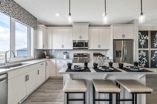 5132 154 Avenue Sw, Calgary, AB - Indoor Photo Showing Kitchen With Double Sink
