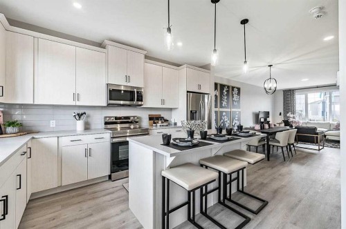 5132 154 Avenue Sw, Calgary, AB - Indoor Photo Showing Kitchen With Upgraded Kitchen