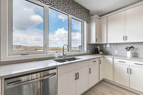 5132 154 Avenue Sw, Calgary, AB - Indoor Photo Showing Kitchen With Double Sink