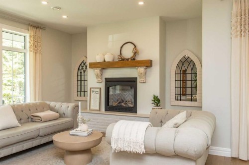 122 Oliver Avenue, Gull Lake, AB - Indoor Photo Showing Living Room With Fireplace