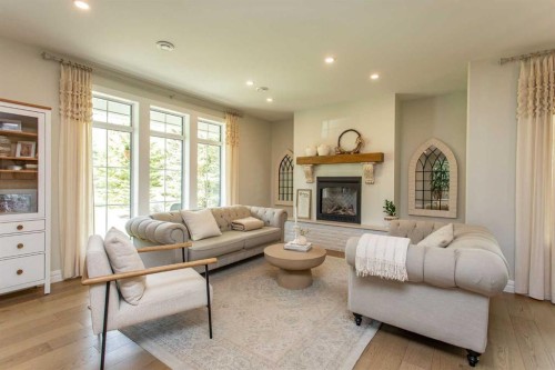 122 Oliver Avenue, Gull Lake, AB - Indoor Photo Showing Living Room With Fireplace