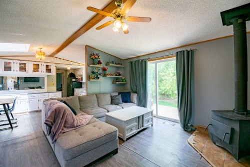 2 Elm Close, Erskine, AB - Indoor Photo Showing Living Room With Fireplace
