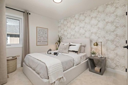 210 Sora Way Se, Calgary, AB - Indoor Photo Showing Bedroom