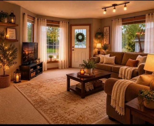 4525 49 Avenue, Hardisty, AB - Indoor Photo Showing Living Room
