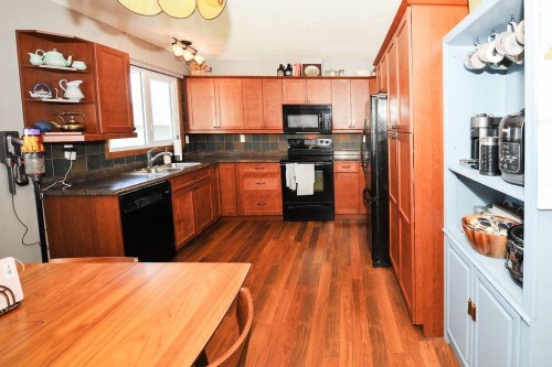 4414 67 Street, Camrose, AB - Indoor Photo Showing Kitchen With Double Sink