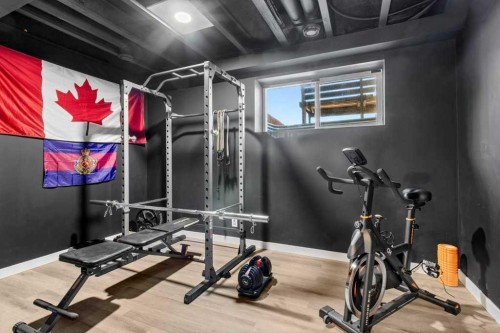 87 Almond Crescent, Blackfalds, AB - Indoor Photo Showing Gym Room