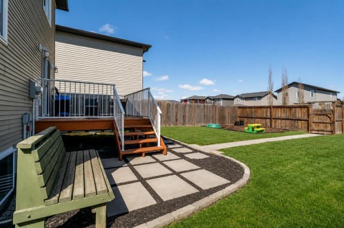 87 Almond Crescent, Blackfalds, AB - Outdoor With Deck Patio Veranda