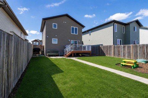 87 Almond Crescent, Blackfalds, AB - Outdoor With Deck Patio Veranda With Exterior