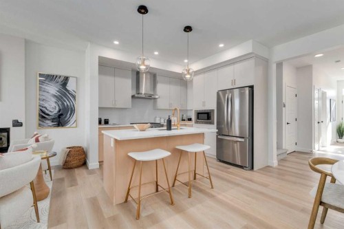 156 Snowberry Common Se, Calgary, AB - Indoor Photo Showing Kitchen With Stainless Steel Kitchen With Upgraded Kitchen