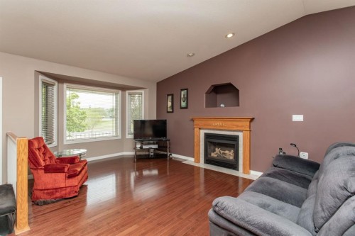189 Lampard Crescent, Red Deer, AB - Indoor Photo Showing Living Room With Fireplace