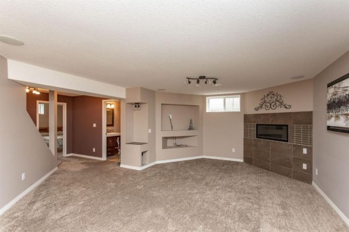 189 Lampard Crescent, Red Deer, AB - Indoor With Fireplace