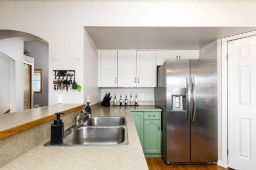 46 James Street, Red Deer, AB - Indoor Photo Showing Kitchen With Double Sink