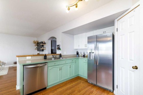 46 James Street, Red Deer, AB - Indoor Photo Showing Kitchen With Double Sink