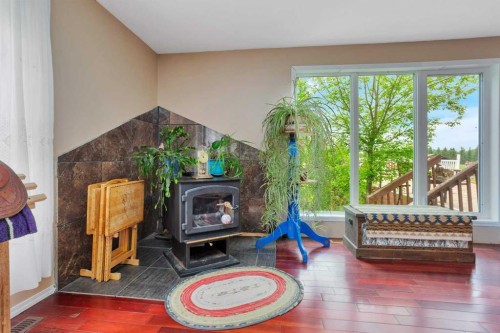 35005 Range Road 15, Rural Red Deer County, AB - Indoor With Fireplace