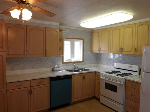 67 Norby Crescent, Red Deer, AB - Indoor Photo Showing Kitchen With Double Sink