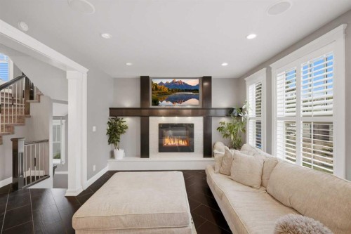 1 Rosewood Rise, Sylvan Lake, AB - Indoor With Fireplace