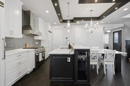 1 Rosewood Rise, Sylvan Lake, AB - Indoor Photo Showing Kitchen With Upgraded Kitchen