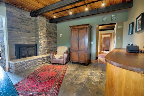 37311 Range Road 283, Rural Red Deer County, AB - Indoor With Fireplace