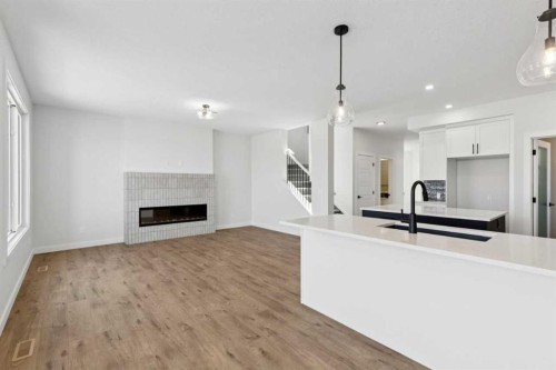 199 Bridgeport Circle, Chestermere, AB - Indoor With Fireplace