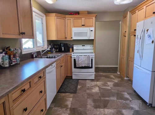 6014 44 Avenue, Camrose, AB - Indoor Photo Showing Kitchen With Double Sink