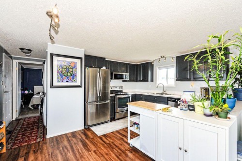 16 Main Street, Edberg, AB - Indoor Photo Showing Kitchen With Stainless Steel Kitchen