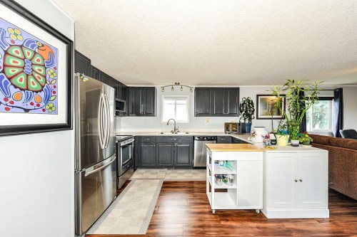 16 Main Street, Edberg, AB - Indoor Photo Showing Kitchen With Stainless Steel Kitchen With Double Sink