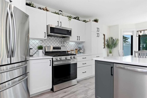 13 Assinger Avenue, Red Deer, AB - Indoor Photo Showing Kitchen With Upgraded Kitchen