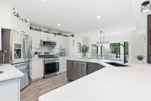 13 Assinger Avenue, Red Deer, AB - Indoor Photo Showing Kitchen With Upgraded Kitchen
