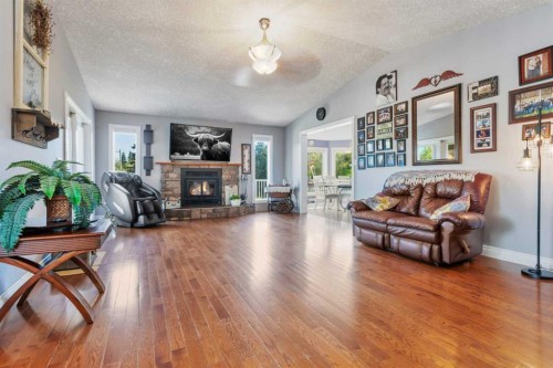 41421 Range Road 261, Rural Lacombe County, AB - Indoor Photo Showing Living Room With Fireplace