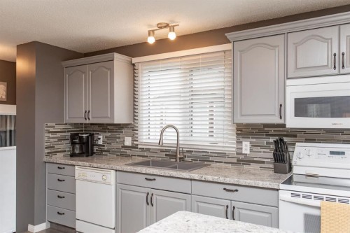 8 Caswell Close, Red Deer, AB - Indoor Photo Showing Kitchen With Double Sink