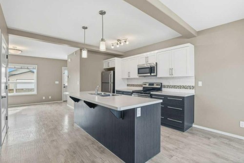 5 Crimson Court, Blackfalds, AB - Indoor Photo Showing Kitchen With Double Sink With Upgraded Kitchen