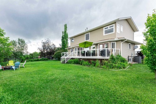 44 Lakes Close, Lacombe, AB - Outdoor With Deck Patio Veranda