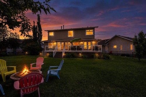 44 Lakes Close, Lacombe, AB - Outdoor With Deck Patio Veranda