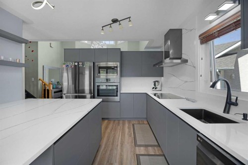 44 Lakes Close, Lacombe, AB - Indoor Photo Showing Kitchen With Upgraded Kitchen