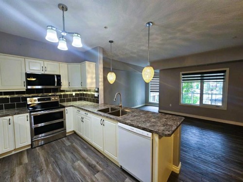 227-6 Michener Boulevard, Red Deer, AB - Indoor Photo Showing Kitchen With Double Sink With Upgraded Kitchen
