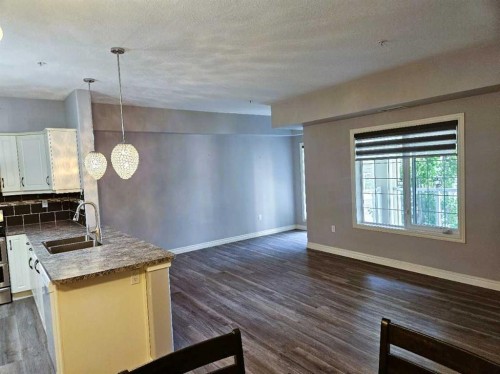 227-6 Michener Boulevard, Red Deer, AB - Indoor Photo Showing Kitchen With Double Sink