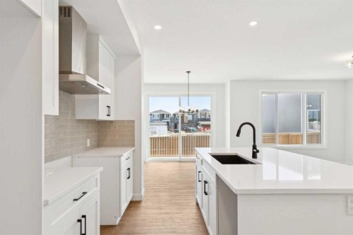 425 Lewiston Landing Ne, Calgary, AB - Indoor Photo Showing Kitchen With Upgraded Kitchen