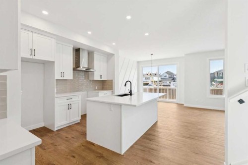 425 Lewiston Landing Ne, Calgary, AB - Indoor Photo Showing Kitchen With Upgraded Kitchen