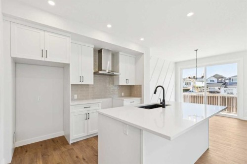 425 Lewiston Landing Ne, Calgary, AB - Indoor Photo Showing Kitchen With Upgraded Kitchen
