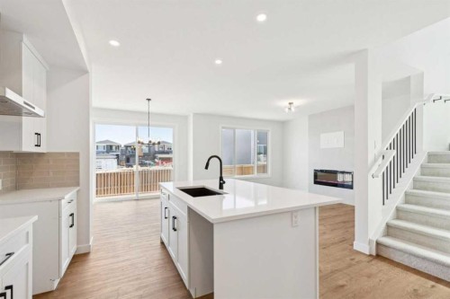 425 Lewiston Landing Ne, Calgary, AB - Indoor Photo Showing Kitchen With Upgraded Kitchen