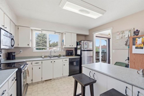 4420 57 Avenue, Innisfail, AB - Indoor Photo Showing Kitchen With Double Sink